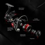 Piscifun ICX II Ice Fishing Reel, Size 500 Designed for Ice Fishing, 5.2:1 Spinning Fishing Reel, Ultra Smooth 5+1 Sealed Ball Bearings, 5.9oz Lightweight Ice Reels-Red