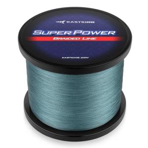 KastKing Superpower Braided Fishing Line,Low-Vis Gray,30 LB,327 Yds