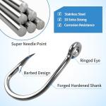 100pcs Saltwater Circle Hooks for Live Bait