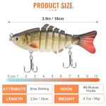Takieaquax Swimmax for Saltwater and Freshwater, Realistic Fishing Lures for Bass Trout Crappie Walleye Pike Bluegill Salmon, Swimbait for Bass Fishing, Amazing Fishing Gear Gifts for Family