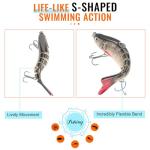 Takieaquax Swimmax for Saltwater and Freshwater, Realistic Fishing Lures for Bass Trout Crappie Walleye Pike Bluegill Salmon, Swimbait for Bass Fishing, Amazing Fishing Gear Gifts for Family