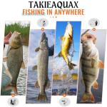 Takieaquax Swimmax for Saltwater and Freshwater, Realistic Fishing Lures for Bass Trout Crappie Walleye Pike Bluegill Salmon, Swimbait for Bass Fishing, Amazing Fishing Gear Gifts for Family