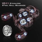 KastKing Speed Demon Elite Skip & Pitch Baitcasting Reel, Shallow Spool Skips Further & Limits Backlashes, 8.6:1 Gear Ratio, 6.7 oz. Lightweight Aluminum Frame, 10+1 Stainless Steel BB, Left Handed