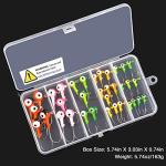 AGOOL Fishing Jig Heads Hooks Kit, 35/60pcs Fishing Lures Jig Heads with Ball Head Crappie Jig Heads Fishing Jig Hooks for Bass Trout Soft Worm Shrimp Lures Freshwater Saltwater