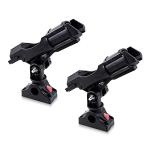 Xproutdoor 2 Pack Fishing Rod Holders for Boat with Mount Bracket, Fishing Pole Rod Racks Kit 360 Degree Adjustable, Horizontal and Side Installation, for Fishing Boat, Kayaks
