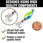 Lunkerhunt Micro Spoon Lures – 4-Pack for Bass & Trout