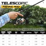 PLUSINNO Carbon Fiber Telescopic Fishing Rod and Reel