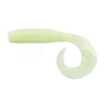 Yamamoto 4" Fishing Single Tail Grub - Swimming Soft Plastic Bass Lure Baits - 20 Pack, Luminous White