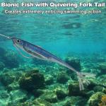 Dr.Fish Soft Plastic Baits Bass Fishing Lures Fork Tail Soft Jerkbait Drop Shot Bait Jerk Shad Minnow Swimbait Crappie Lures for Trout Pike Walleye Pink 3''