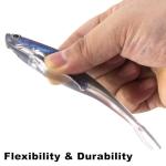 Dr.Fish Soft Plastic Baits Bass Fishing Lures Fork Tail Soft Jerkbait Drop Shot Bait Jerk Shad Minnow Swimbait Crappie Lures for Trout Pike Walleye Pink 3''