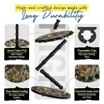 Rush Creek Creations 16-Rod Round Fishing Rod Holder for Garage, 360° Access Fishing Pole Holder for Fishing Rods, Reels, and Gear, Securely Holds 16 Rods, Camouflage