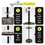 Rush Creek Creations 16-Rod Round Fishing Rod Holder for Garage, 360° Access Fishing Pole Holder for Fishing Rods, Reels, and Gear, Securely Holds 16 Rods, Camouflage