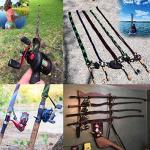 Rod Cover Sleeve,6 Pack Fishing Rod Socks for Fly Spinning Casting Sea Rod, Braided Mesh Fishing Pole Gloves Protector Gear w/ 6 Pack Rod Ties Straps,Fishing Accessories Tools,1 Dozen Kit by STSTECH
