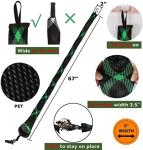 Rod Cover Sleeve,6 Pack Fishing Rod Socks for Fly Spinning Casting Sea Rod, Braided Mesh Fishing Pole Gloves Protector Gear w/ 6 Pack Rod Ties Straps,Fishing Accessories Tools,1 Dozen Kit by STSTECH