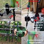 Rod Cover Sleeve,6 Pack Fishing Rod Socks for Fly Spinning Casting Sea Rod, Braided Mesh Fishing Pole Gloves Protector Gear w/ 6 Pack Rod Ties Straps,Fishing Accessories Tools,1 Dozen Kit by STSTECH