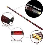 Goture Telescopic Tenkara Fishing Rod Collapsible Crappie Rods 1 Piece Portable Hand Fishing Poles Carbon Fiber Telescoping Stream Ultralight Inshore Carp Bamboo Pole Bass Trout 12 15 18 20 21 24Ft