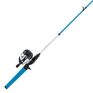 Zebco Roam Spincast Reel and Fishing Rod Combo, 6-Foot Fiberglass Rod with ComfortGrip Rod Handle, All-Metal Gear Fishing Reel with Soft-Touch Handle Knobs, 30, Blue, 2-Piece