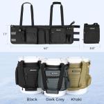 KastKing Karryall Fishing Bucket Organizer for 5 Gallon Bucket, Ice Fishing Tackle Bag with Adjustable Buckle, Rod & Plier Holder and Multi-Pockets for Fishing Gear & Accessories Storage,Black