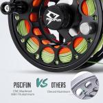 Piscifun Sword Fly Fishing Reel with Line, Pre-Loaded CNC-Machined Aluminum Alloy Fly Reel, Light Weight and Corrosion Resistance Design, 5/6wt Black