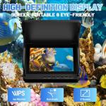 5" IPS Fish Finder for Boat with 6000mAh,1080 HD Underwater Fishing Camera,220°Wide Angle,IP68 Waterproof,30M/100FT Ice Fishing Camera with 8 High Brightness IR LEDs for Lake Fishing