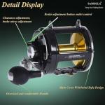 SAMOLLA Deep Sea Fishing Reel 66Lb Max Drag Baitcasting Fishing Reel Freshwater Saltwater Inshore Surf Trolling Reel Ocean Conventional Reel for Tuna Sailfish Swordfish TG12000