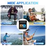 5" IPS Fish Finder for Boat with 6000mAh,1080 HD Underwater Fishing Camera,220°Wide Angle,IP68 Waterproof,30M/100FT Ice Fishing Camera with 8 High Brightness IR LEDs for Lake Fishing