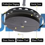 Rush Creek Creations 16-Rod Round Fishing Rod Holder for Garage, 360° Access Fishing Pole Holder for Fishing Rods, Reels, and Gear, Securely Holds 16 Rods, Barnwood