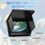 5" IPS Fish Finder for Boat with 6000mAh,1080 HD Underwater Fishing Camera,220°Wide Angle,IP68 Waterproof,30M/100FT Ice Fishing Camera with 8 High Brightness IR LEDs for Lake Fishing