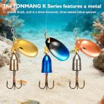 FONMANG Fishing Lure Spinners, 12pcs Spinner baits for Freshwater and Saltwater,2026 New Trout Fishing Lures Also for Bass Crappie Salmon Walleye