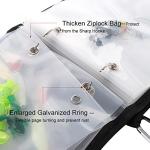 PFILERSO Fishing Tackle Binder Lure Biat Organized Storage for Soft Worms Rigs Jigs and Lines Fishing Tackle Wallet Case with 15+5pcs Transparent Thickened Ziplock Bag (10pcs Ziplock Transparent Bag)