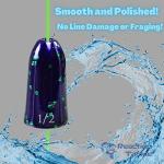 Reaction Tackle Tungsten Bullet Fishing Weights/Worm Sinkers for Bass Fishing - 1/8 June Bug