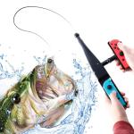 HEATFUN Motion Fishing Rod Controller for Handheld Gaming Devices, Lightweight Ergonomic Game Accessory for Interactive Play