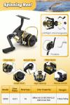 Fishing Pole Combo Set, 6.89ft Fishing Rod and Reel Combo, Carbon Fiber Telescopic Fishing Rod Kit with Spinning Reel, Fishing Pliers, Lip Gripper, Line, Lures for Beginner Angler (Black&Gold, 1PACK)