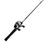 Zebco 33 Spincast Reel and Fishing Rod Combo, 6-Foot 2-Piece Fiberglass Rod with EVA Handle, Quickset Anti-Reverse Fishing Reel with Bite Alert, Silver/Black, 30