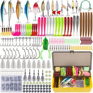GOANDO 302-Piece Fishing Lures Kit with Tackle Box