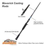 Dobyns Rods Maverick Casting / 7'3" / 1 PC / 12-25 LB LINE WT / 1/4-1-1/2 Lure WT/MAG HVY Fast ACT/EVA-Split