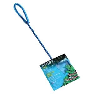 Marina 5-Inch Blue Fine Nylon Net with 10-Inch Handle, Aquarium Maintenance Tool, Blue, 11275