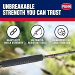 PENN Carnage III Boat Conventional Fishing Rod, Silver/Black/Gold, 6'6" - Heavy - 50-100lb - 1pc