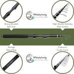 Compact Telescopic Fishing Rod for Fresh & Saltwater