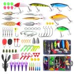 Fishing Lures Set Fish Lure kit for Bass Trout Salmon Freshwater Fish Tackle kit Including Fishing Tools,crankbaits topwater Lures, Soft Lures, Jigs,More Fishing Gear Set and Equipment (87pcs)