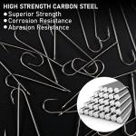 Dr.Fish 100 Pack Aberdeen Hooks Freshwater Fishing Hooks, Extra Long Shank Light Wire, Crappie/Bass/Bream/Bluegill/Panfish Fishing #2