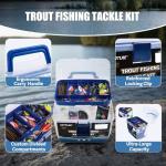 Goture Fishing Tackle Box with Tackle Included, 281PCS Trout Fishing Lure Kit with Removable Compartments, Portable Fishing Gear with Lures, Hooks, Sinkers, Fishing Gifts for Men Anglers