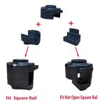 Brocraft Pontoon Boat Rod Holder/Fishing Rod Holder for Square Mount -Not Drilling Required