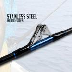 Fiblink Saltwater Offshore Heavy Trolling Fishing Rod Big Game Conventional Boat Fishing Roller Rod Pole with All Roller Guides (5'-30-50lb-1pc)