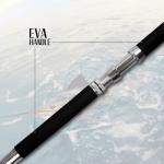 Fiblink Saltwater Offshore Heavy Trolling Fishing Rod Big Game Conventional Boat Fishing Roller Rod Pole with All Roller Guides (5'-30-50lb-1pc)