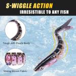 THKFISH Fishing Lures Kit with Multi Jointed Swimbaits Surface Popper Crankbaits Pencil Minnow Frog, 28pcs Topwater Trout Bass Fishing Tackle Gift Set for Saltwater Freshwater