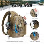 Piscifun Waterproof Fishing Gear Backpack with Rod Holder