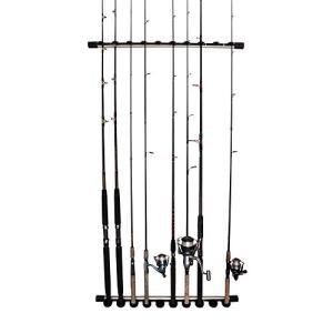 10-Rod Fishing Rod Holder for Garage Storage