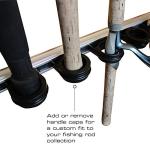 10-Rod Fishing Rod Holder for Garage Storage