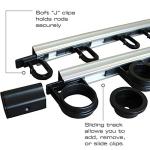 10-Rod Fishing Rod Holder for Garage Storage
